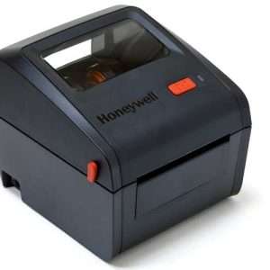 Stampante desktop Honeywell PC42D a trasferimento termico, risoluzione 203 dpi, larghezza di stampa fino a 104 mm, velocità fino a 125 mm/s, display LED, connettività USB, Ethernet, supporta linguaggi ZPL-II, EPL, DP.
